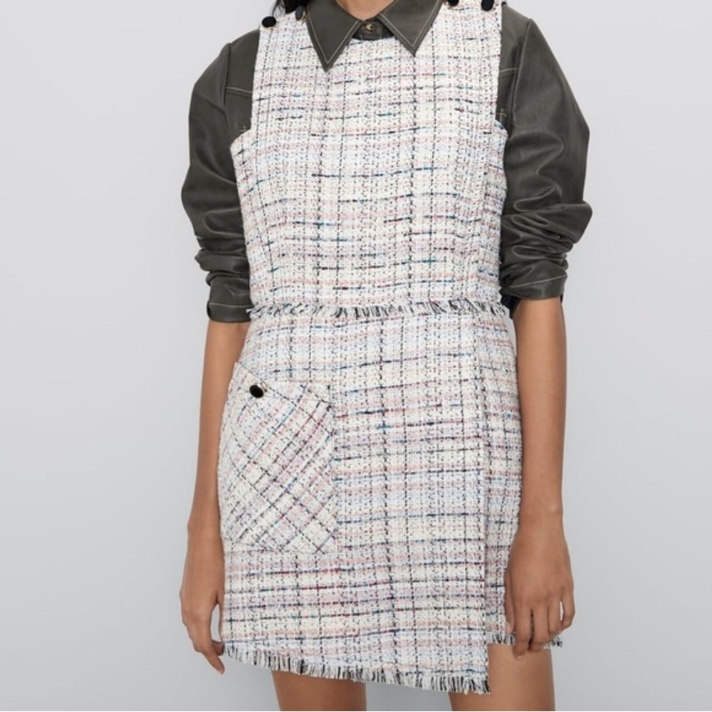 Zara Blogger Favorite Chic French Academia Tweed Blazer Romper